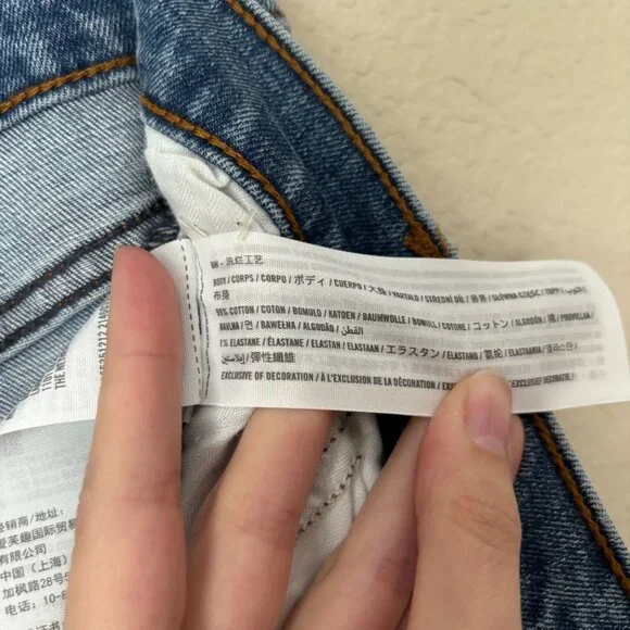 Abercrombie & Fitch 16 The '90s Slim Straight Ultra High Rise Distressed Jeans - Picture 10 of 10